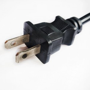 UL certified 2 core power cord cable with polarized plug