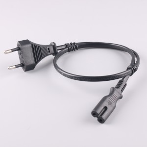 Europlug to IEC320 C7 power adapter cords