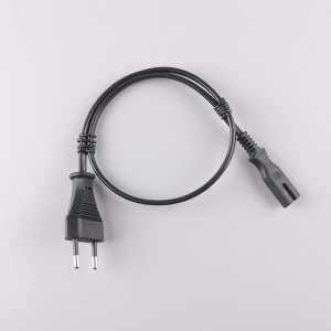 Europlug to IEC320 C7 power adapter cords